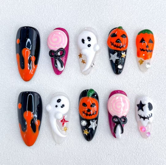 Halloween 3-D Nails