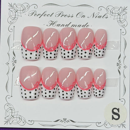 Pink laced polkadots