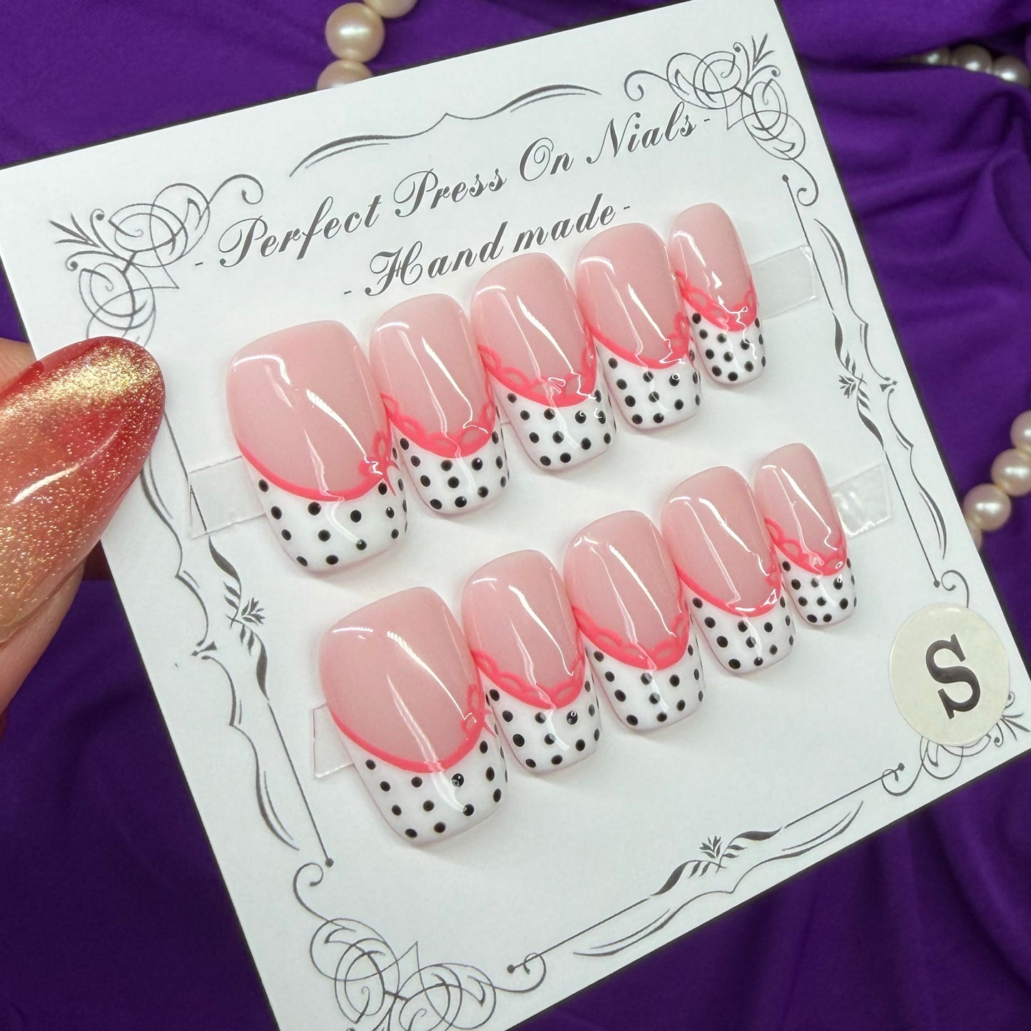 Pink laced polkadots