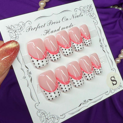 Pink laced polkadots