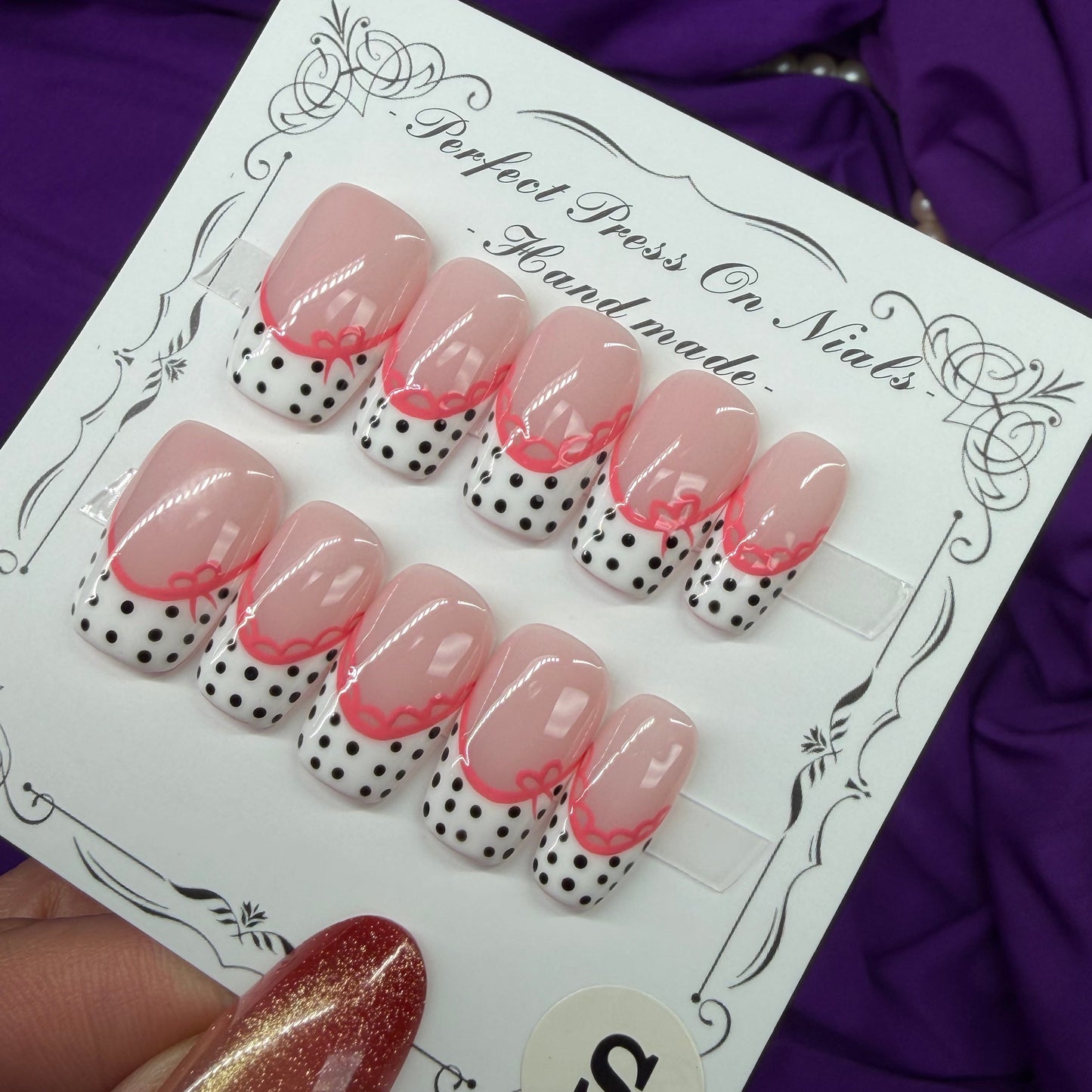Pink laced polkadots