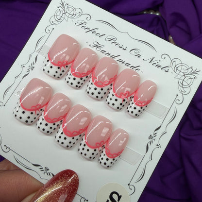 Pink laced polkadots