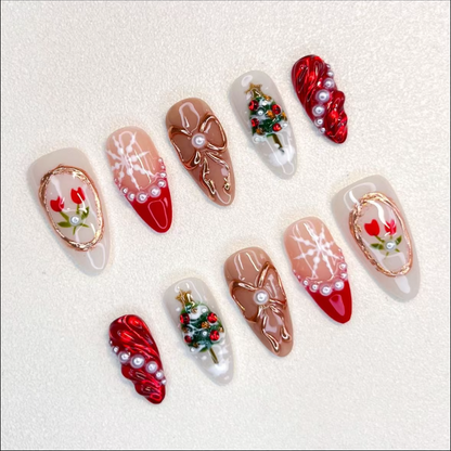 3D Christmas nails