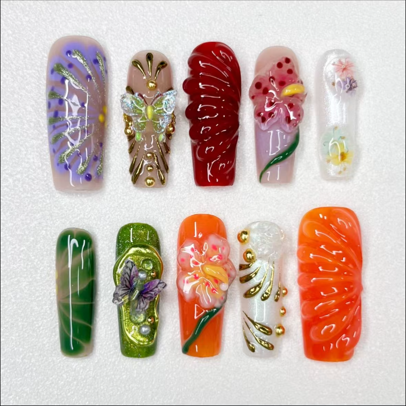 Butterflies fluttering