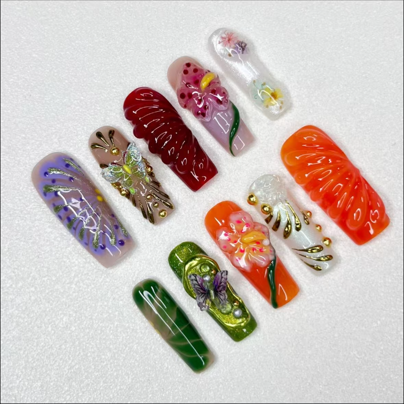 Butterflies fluttering