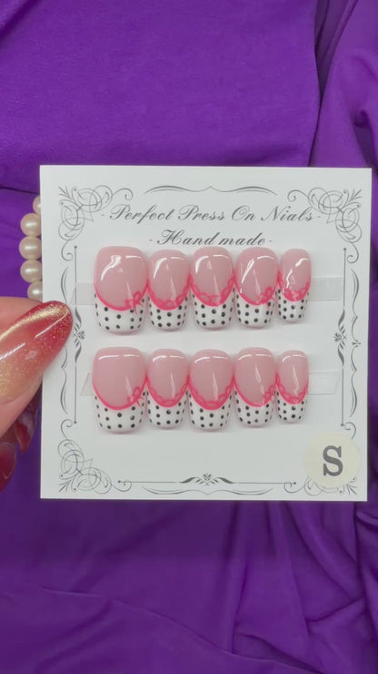Pink laced polkadots